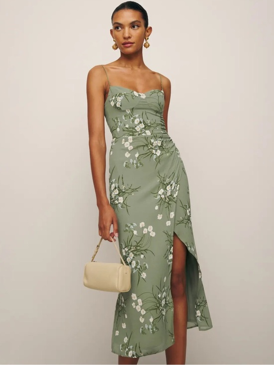 Reformation Dresses & Skirts - Reformation Kourtney Dress Green - Size 6